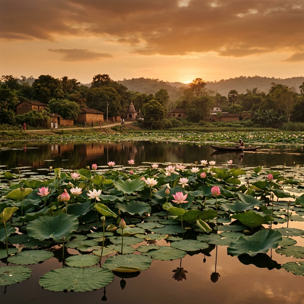 Lotus ponds of Mithila, Bihar